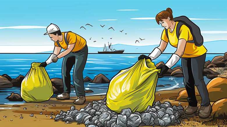 Yobs Forced to Clean Beaches in Community Payback Drive