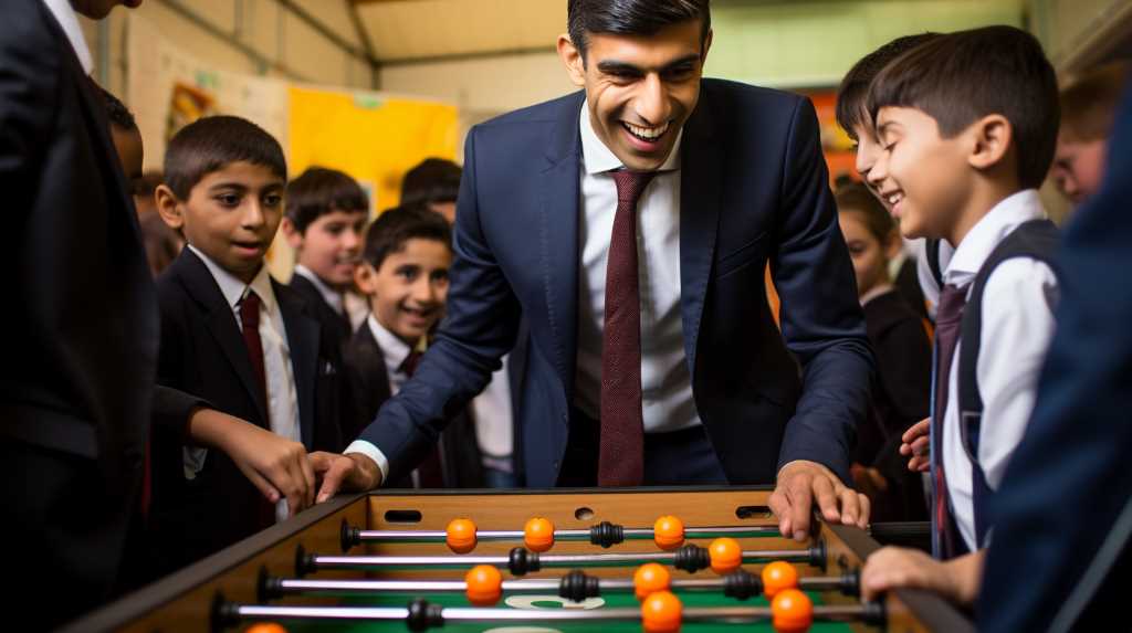 Rishi Sunak Shows Off His Table Football Skills at Boys and Girls Club