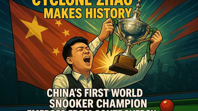 Cyclone Zhao Makes History: China's First World Snooker Champion Emerges from Controversy
